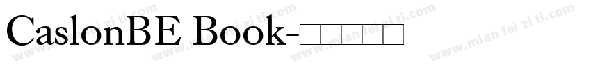 CaslonBE Book字体转换